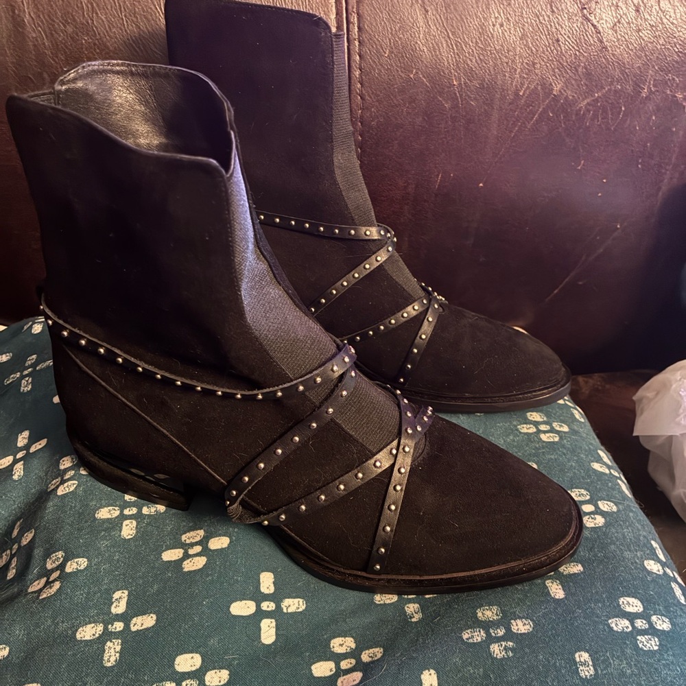 Studded Black Combat Boots